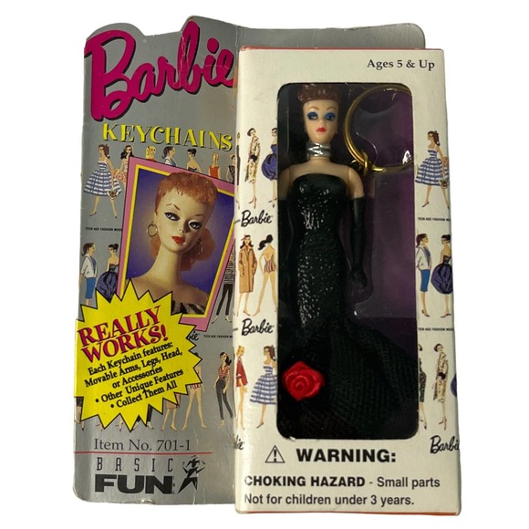 Barbie Basic Fun Keychain, Mattel 1995, Solo in the Spotlight 701-1 - Picture 1 of 6